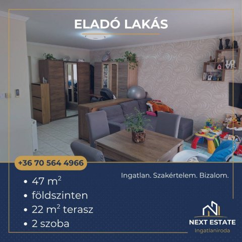 Eladó téglalakás, Hajdúszoboszlón 61.9 M Ft, 1 szobás