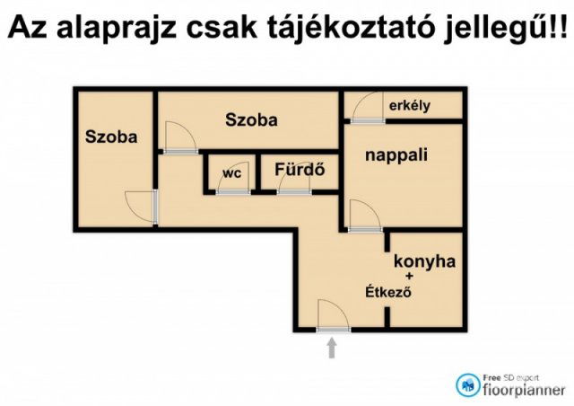 Eladó téglalakás, Hódmezővásárhelyen 49.99 M Ft, 2+1 szobás