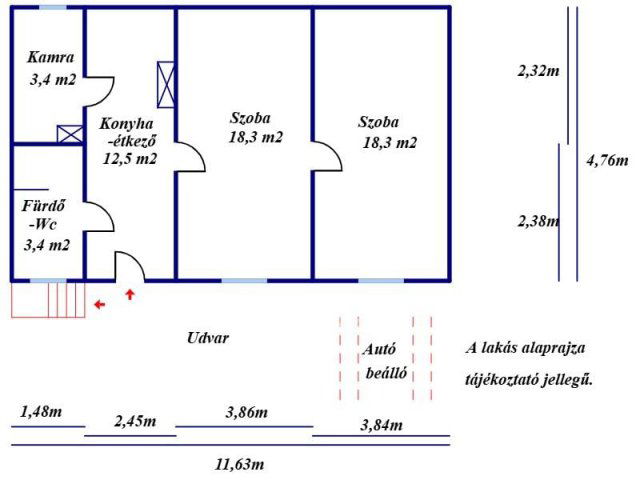 Eladó téglalakás, Kecskeméten 44.95 M Ft, 2 szobás