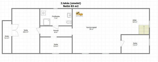 Eladó családi ház, Pázmándon 69.9 M Ft, 7 szobás