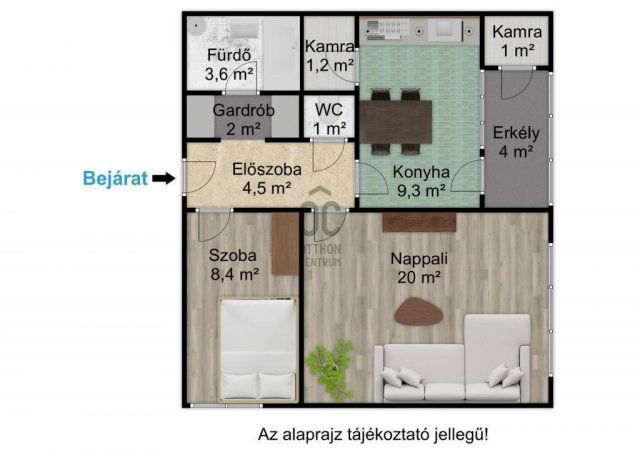 Eladó téglalakás, Budapesten, X. kerületben 67.9 M Ft, 2 szobás