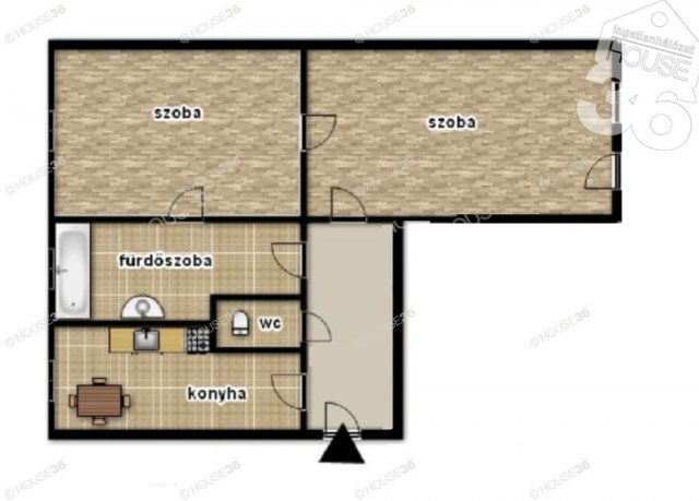 Eladó téglalakás, Kecskeméten 45.9 M Ft, 2 szobás