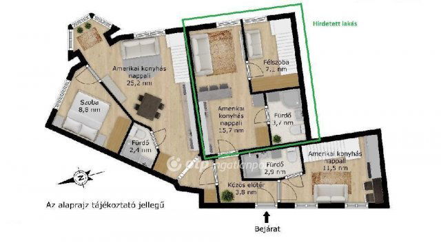 Eladó téglalakás, Budapesten, VIII. kerületben 64.9 M Ft