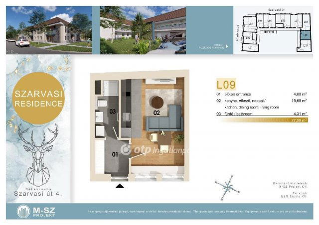 Eladó téglalakás, Békéscsabán 26.591 M Ft, 1 szobás