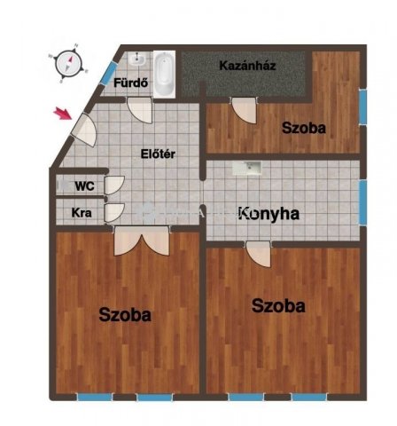 Eladó téglalakás, Csepregen 28 M Ft, 3 szobás