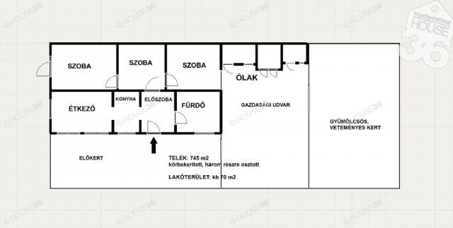 Eladó családi ház, Szabadszálláson 15.5 M Ft, 3 szobás