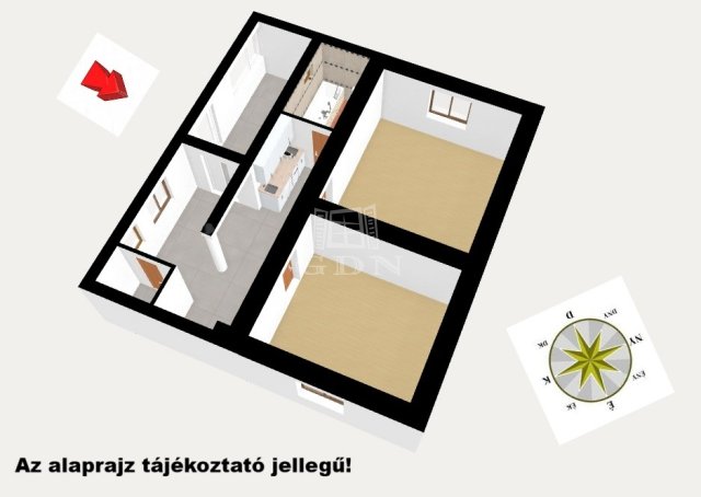 Eladó családi ház, Nyáregyházán 36.9 M Ft, 2 szobás