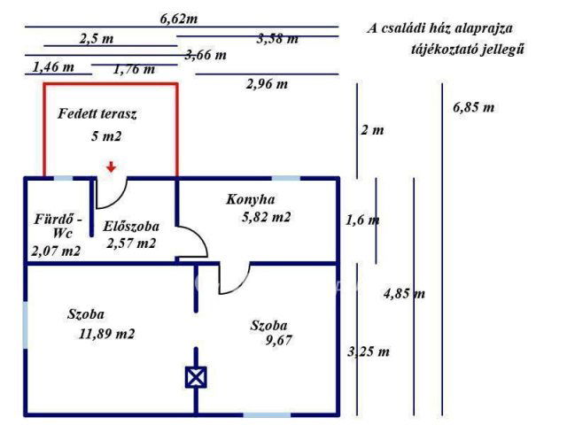 Eladó családi ház, Szolnokon 16.5 M Ft, 2 szobás