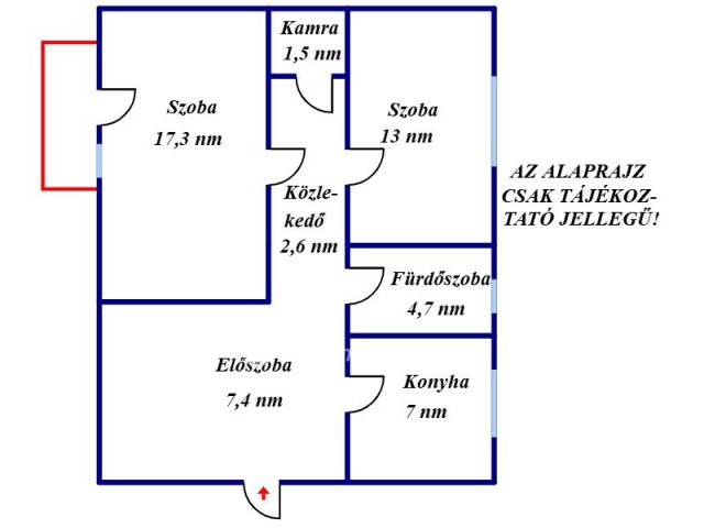 Eladó téglalakás, Kecskeméten 54.99 M Ft, 2 szobás