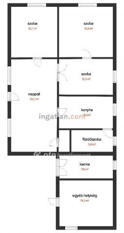 Eladó családi ház, Kaskantyún 19.9 M Ft, 3 szobás