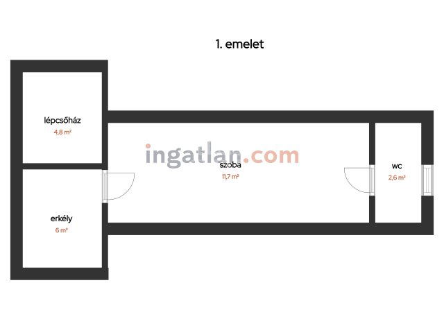 Eladó családi ház, Pócsmegyeren 47.9 M Ft, 1+1 szobás
