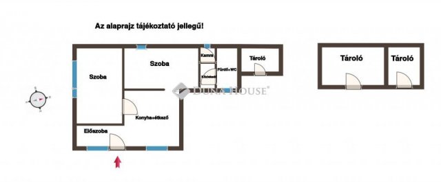 Eladó családi ház, Ercsiben 26.99 M Ft, 2 szobás