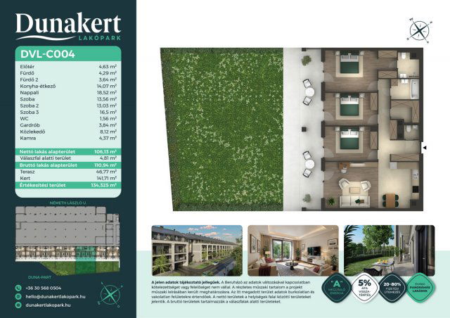 Eladó téglalakás, Vácon, Németh László utcában 139.99 M Ft