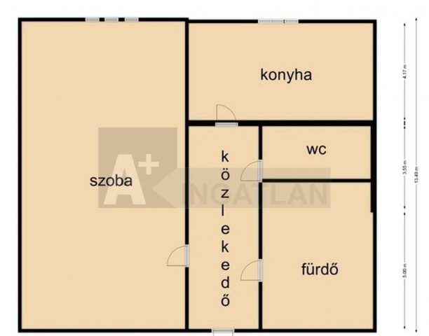 Eladó panellakás, Szegeden 35.7 M Ft, 1 szobás