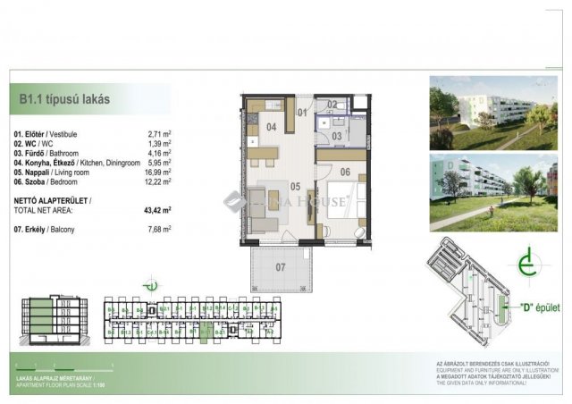 Eladó téglalakás, Debrecenben 61.438 M Ft, 2 szobás