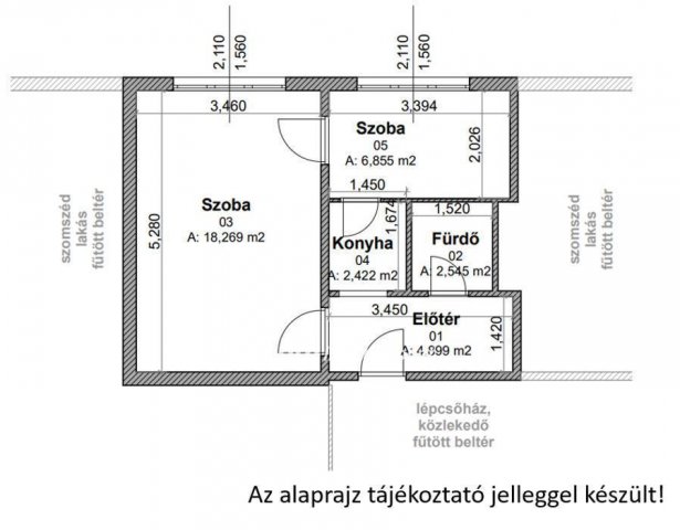 Kiadó panellakás, albérlet, Miskolcon 160 E Ft / hó, 1+1 szobás