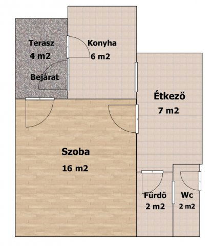 Eladó téglalakás, Budapesten, XX. kerületben 44.9 M Ft, 1 szobás