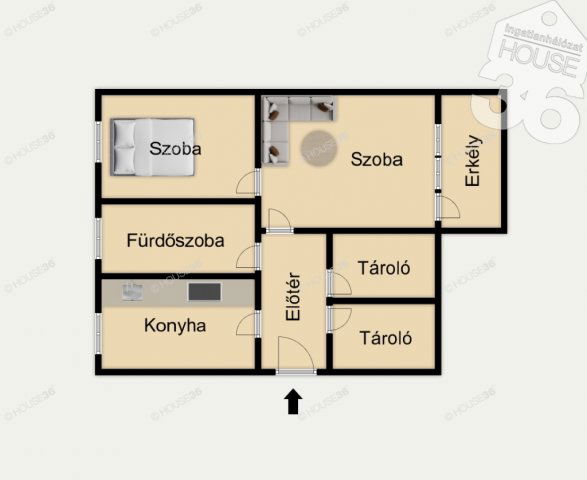 Eladó téglalakás, Kecskeméten 41.5 M Ft, 2 szobás