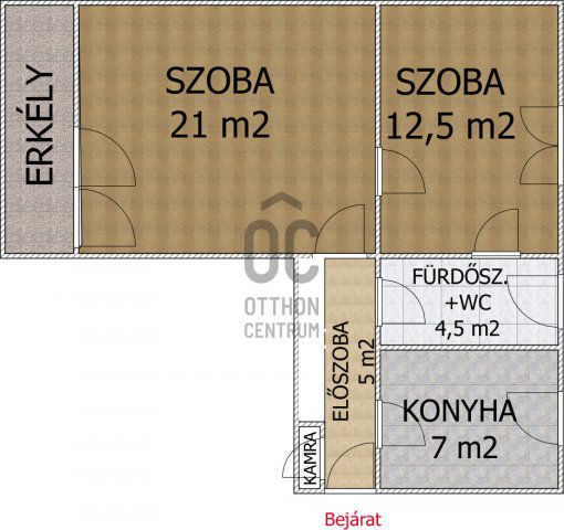 Eladó téglalakás, Cegléden 44.9 M Ft, 2 szobás