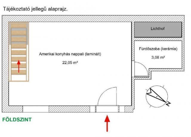Eladó téglalakás, Budapesten, VI. kerületben 63.6 M Ft, 2 szobás