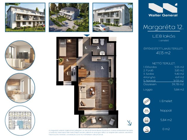 Eladó téglalakás, Hegyeshalomban 40.57 M Ft, 2 szobás