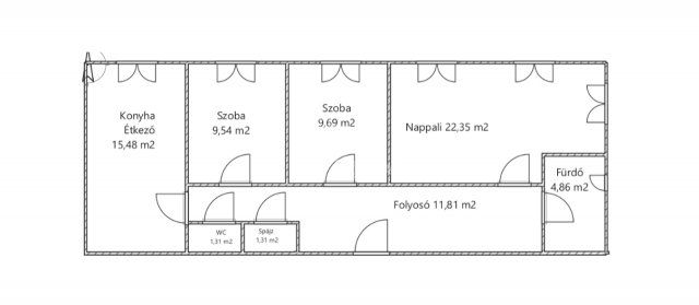 Eladó téglalakás, Székesfehérvárott 76 M Ft, 1+2 szobás