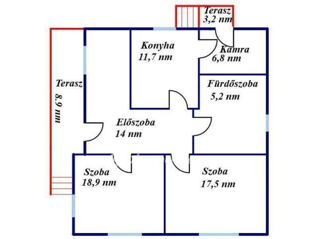 Eladó családi ház, Jászkisérén 12 M Ft, 2 szobás