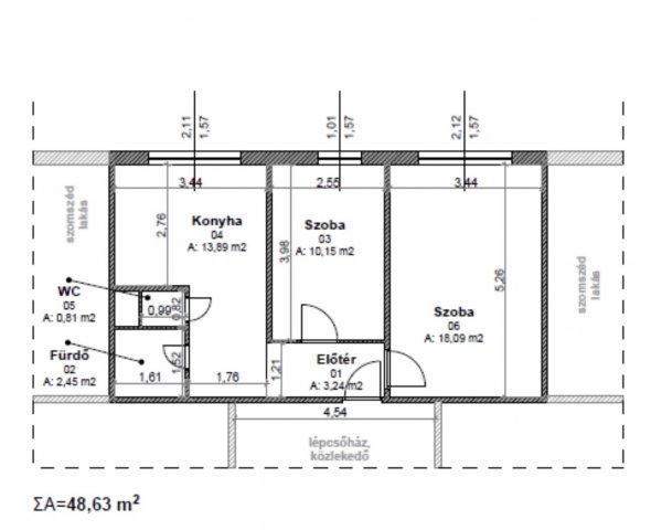 Eladó panellakás, Miskolcon 33.9 M Ft, 2 szobás