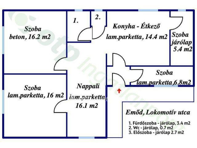 Eladó családi ház, Emődön 19.9 M Ft, 5 szobás