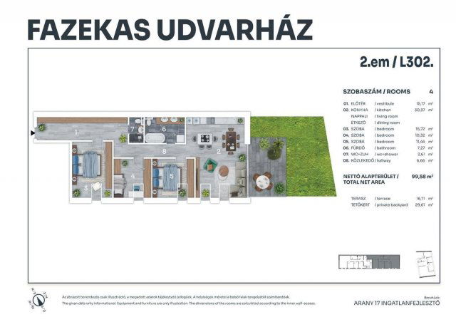 Eladó téglalakás, Tatán, Fazekas utcában 162.296 M Ft, 4 szobás