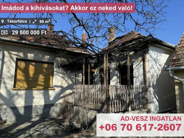 Eladó családi ház, Táborfalván 29.5 M Ft, 3 szobás