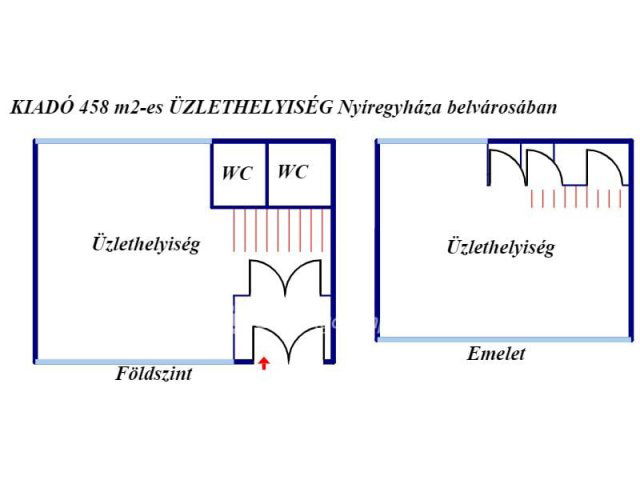 Kiadó üzlethelyiség, Nyíregyházán 1461 E Ft / hó