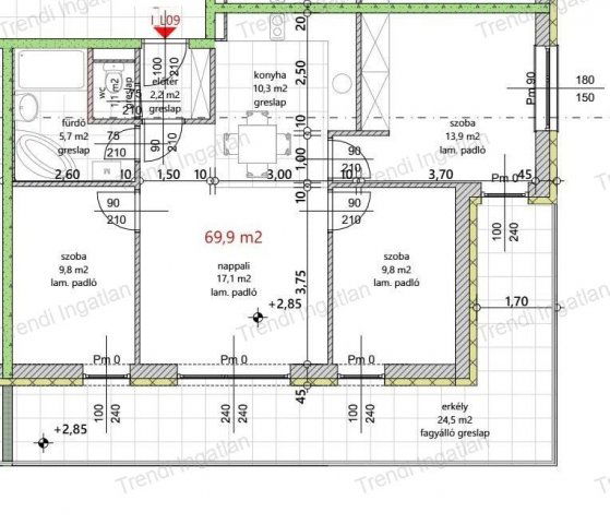 Eladó téglalakás, Győrött 69.992 M Ft, 4 szobás