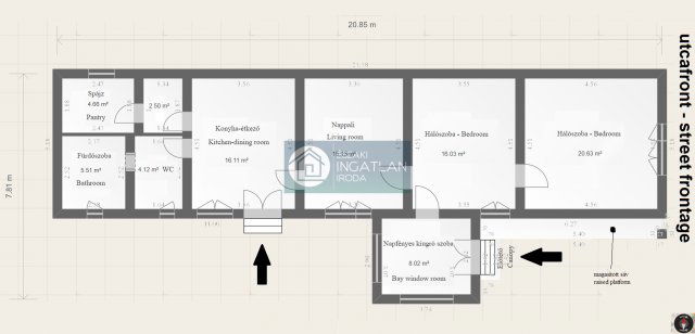 Eladó családi ház, Szalonnán 10.5 M Ft, 3 szobás