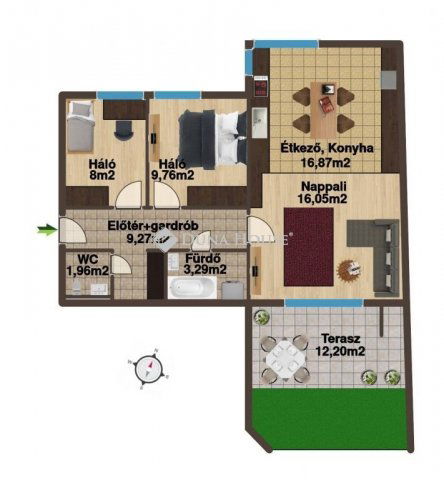 Eladó téglalakás, Kecskeméten 92.5 M Ft, 3 szobás