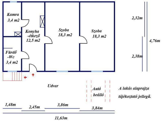 Eladó téglalakás, Kecskeméten 44.95 M Ft, 2 szobás