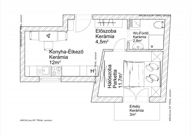Eladó téglalakás, Vácon 90 M Ft, 2 szobás