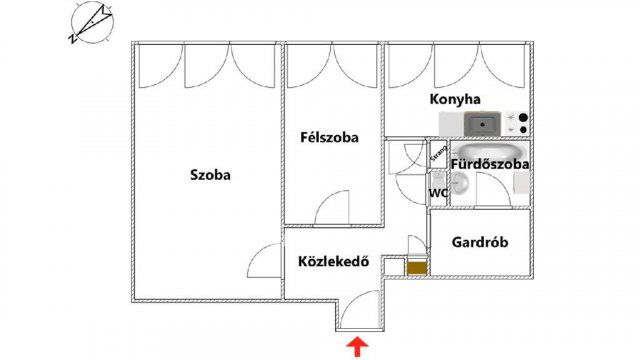 Eladó panellakás, Egerben 31.9 M Ft, 1+1 szobás