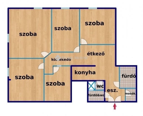 Eladó téglalakás, Budapesten, V. kerületben 199.9 M Ft, 5 szobás