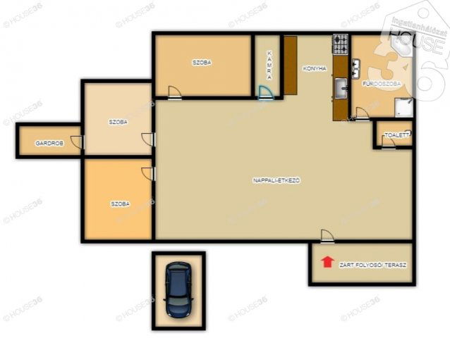 Eladó téglalakás, Kecskeméten 74.2 M Ft, 4 szobás