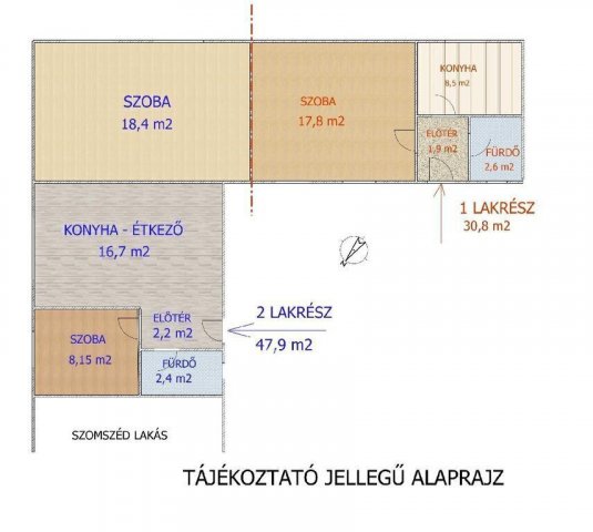 Eladó családi ház, Dunaharasztin 89.99 M Ft, 2+1 szobás