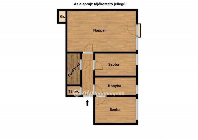 Eladó panellakás, Hajdúszoboszlón 52.9 M Ft, 2+1 szobás