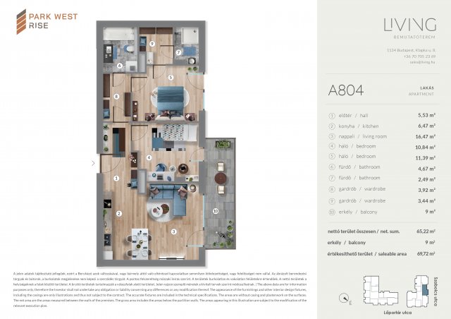 Eladó téglalakás, Budapesten, XIII. kerületben, Szabolcs utcában