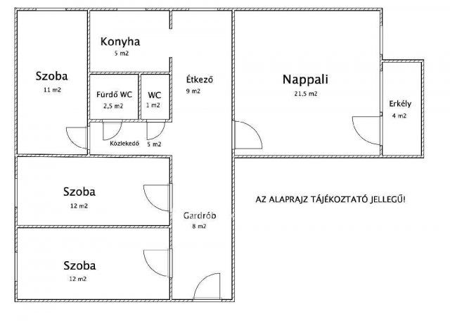Eladó panellakás, Ajkán 57.6 M Ft, 3+1 szobás