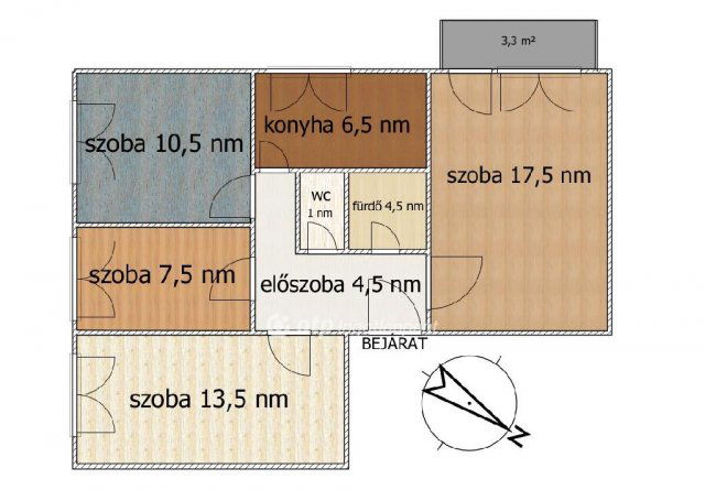 Eladó panellakás, Budapesten, XXI. kerületben 63.9 M Ft