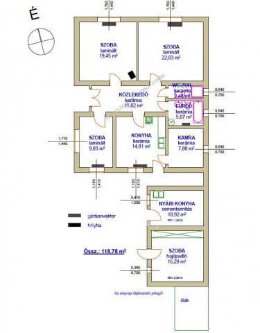 Eladó családi ház, Tiszafüreden 33.5 M Ft, 3 szobás