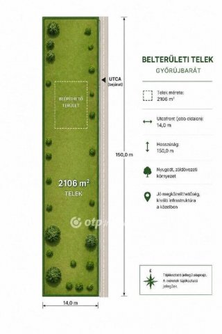 Eladó telek, Győrújbaráton 22.9 M Ft / költözzbe.hu