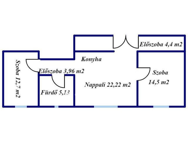 Eladó téglalakás, Berettyóújfaluban 28.5 M Ft, 3 szobás