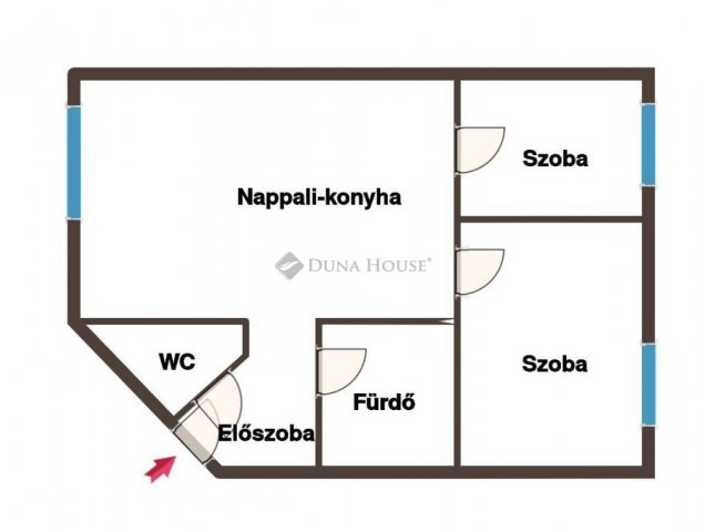 Eladó téglalakás, Tatabányán, Óvoda soron 54.99 M Ft, 3 szobás