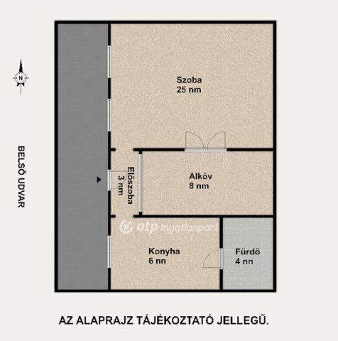 Eladó téglalakás, Budapesten, I. kerületben 74.9 M Ft, 1 szobás
